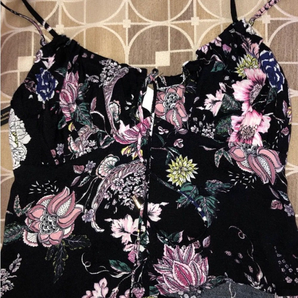 AFRM 💐wild bouquet crop blouse